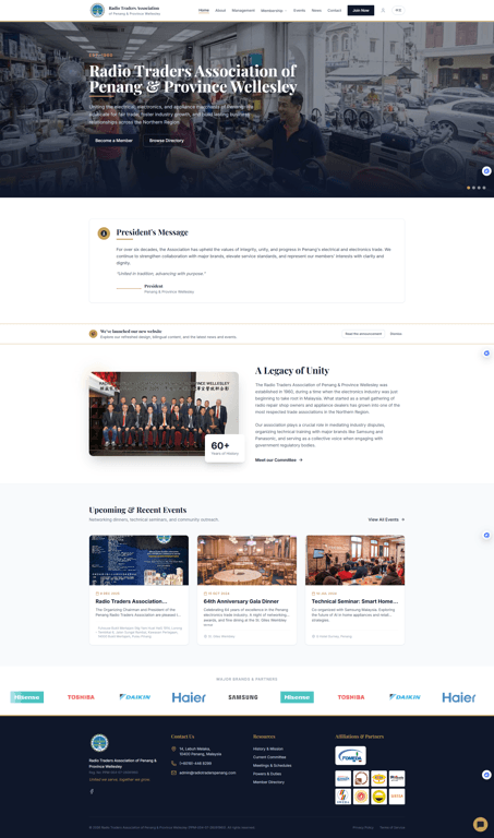 Radio Traders Association Website Design